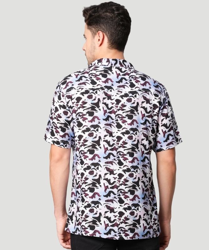 Men's Multicolor Abstact Print Regular Fit Shirt